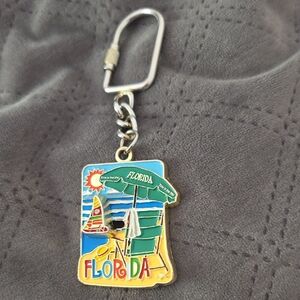 Florida Souvenir Keychain with Beach Design